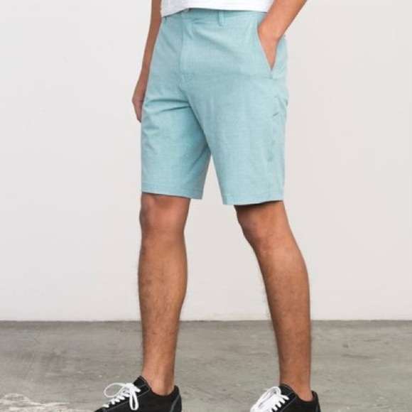 RVCA Hybrid NWT Boardshorts Dual Purpose Trunks Mens Size 30 Seafoam Green - Picture 4 of 13